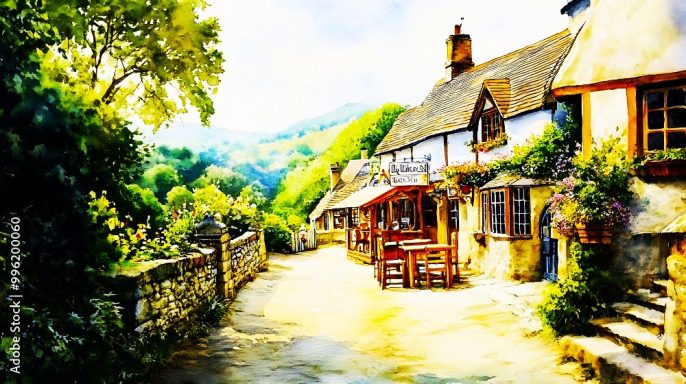 Painting of Fox Lane.